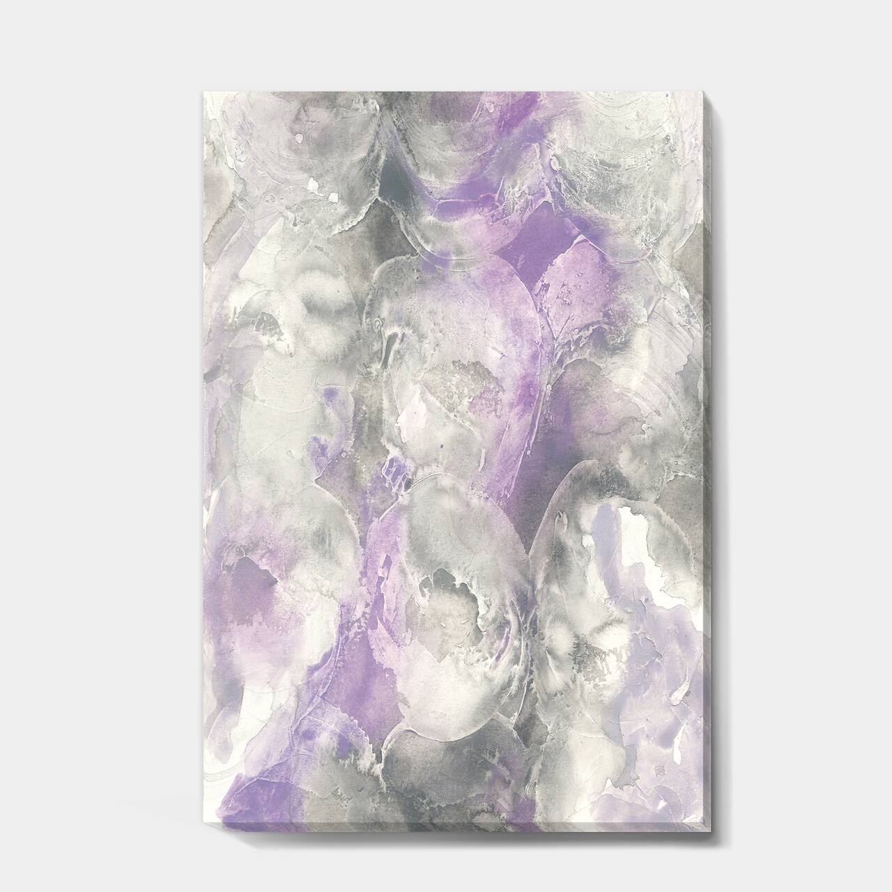 Designart - Watercolor Minimal Purple Tones III - Modern Farmhouse Premium Canvas Wall Art